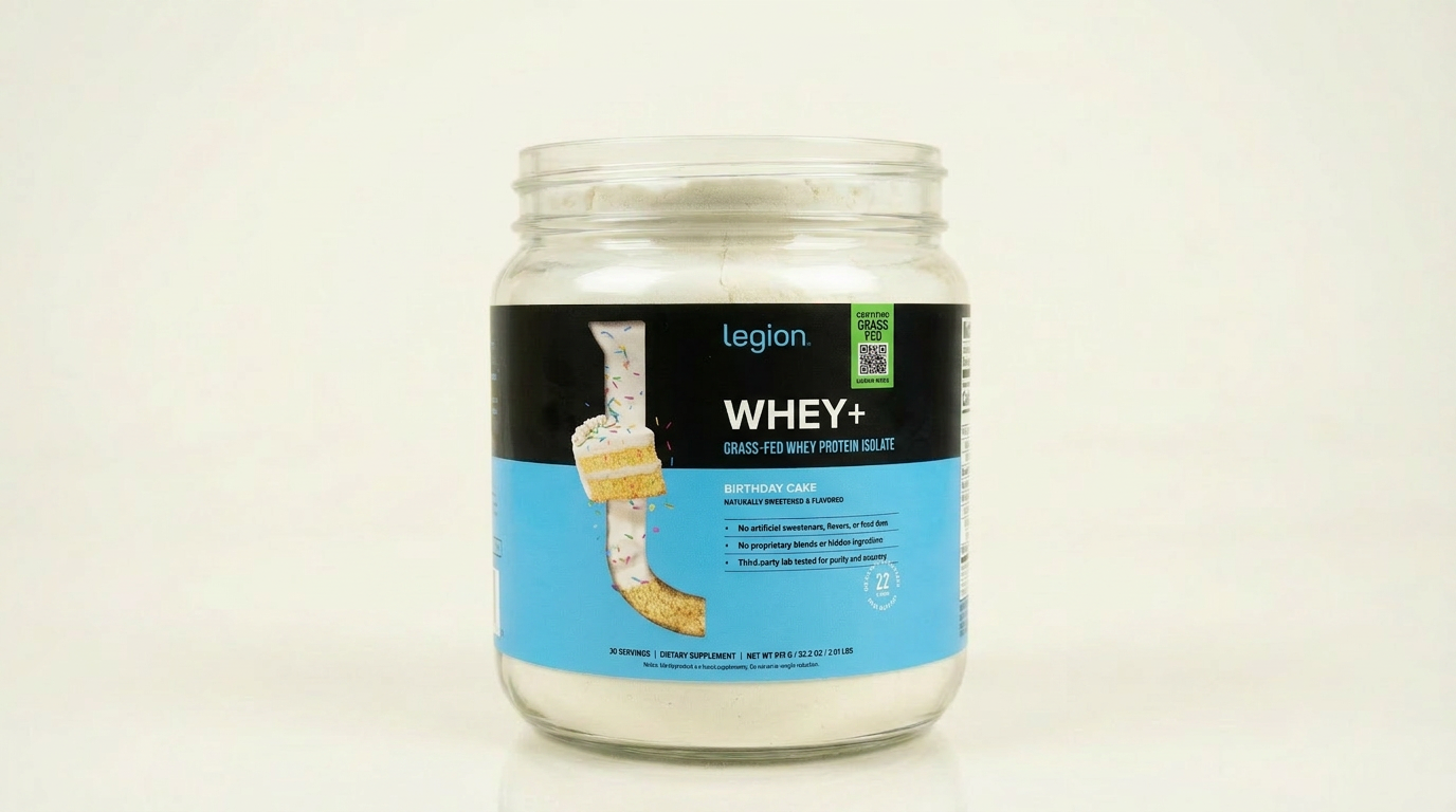 LEGION Whey+ Protein Isolate Birthday Cake protein sampler